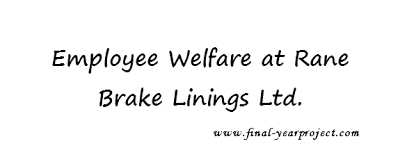 Employee Welfare Measure at Rane Brake