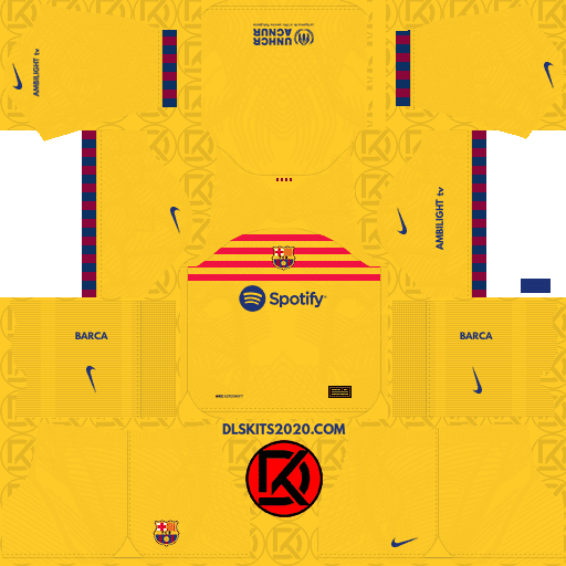 FC Barcelona DLS Kits 2023-2024 Nike - Dream League Soccer All Kits Released (Fourth)