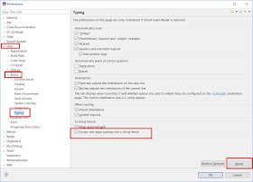 How to automatically escape String in Java using Eclipse
