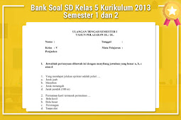 Bank Soal Sd Kelas 5 Kurikulum 2013 Semester 1 Dan 2