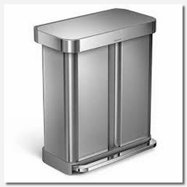 13 gallon 2 compartment trash can