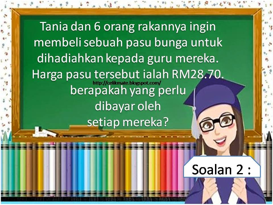 CELIK MATEMATIK: KSSR TAHUN 4 : 8.7 : Penyelesaian Masalah 