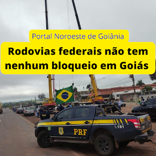 A PRF não registra, no momento, nenhum ponto de interdição total de rodovia federal em Goiás.