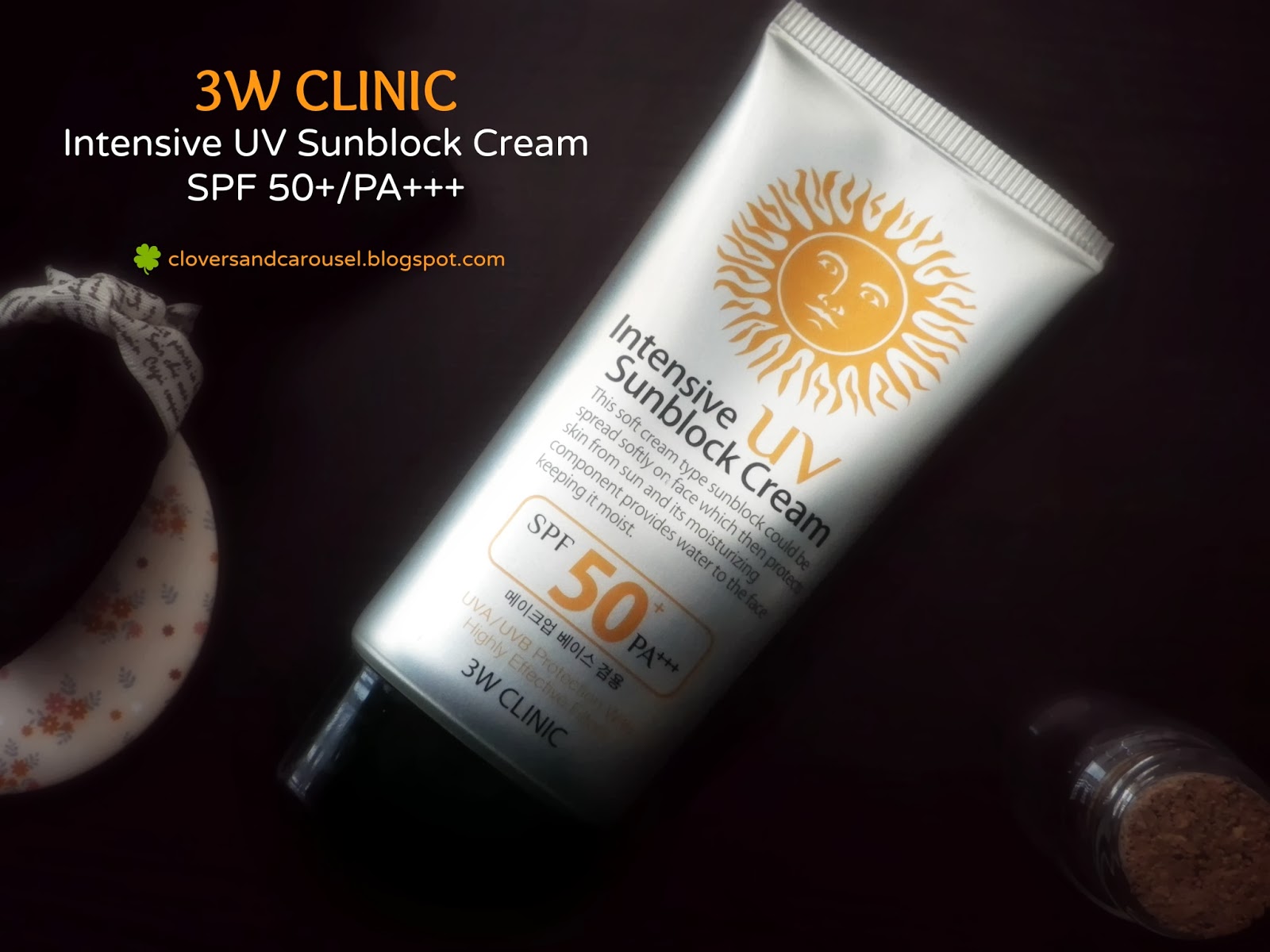clovers and carousel: 3W CLINIC Intensive UV Sunblock ...