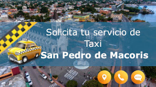 servicio de taxi y paisaje caracteristico en San Pedro de Macoris