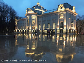 Latvian National Museum of Art. Riga. facade rain. The Touristin