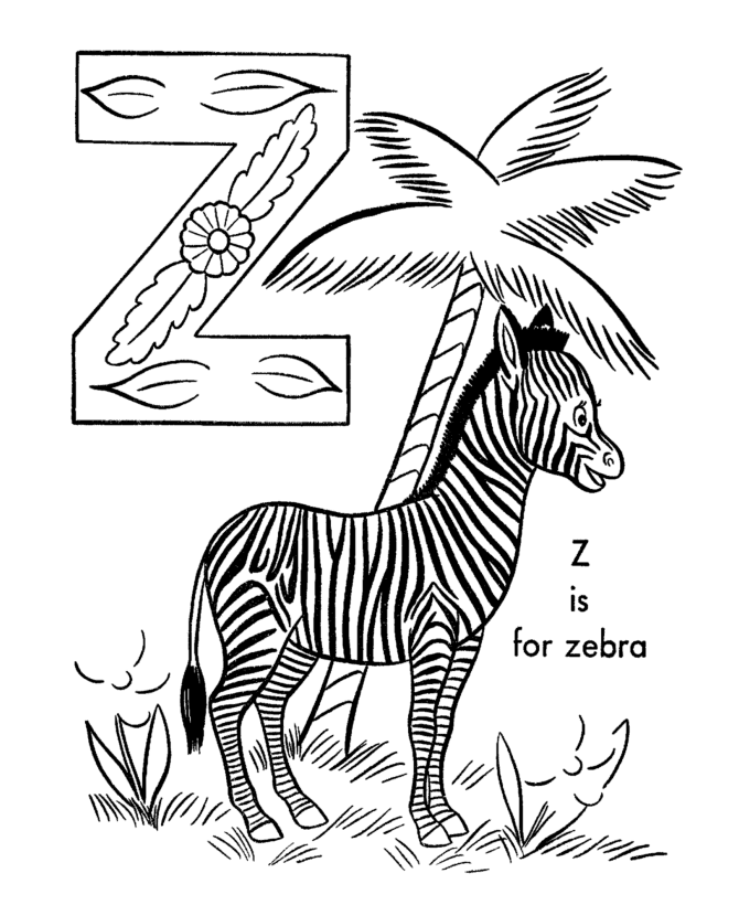 Gambar Mewarnai Zebra Untuk Anak PAUD dan TK