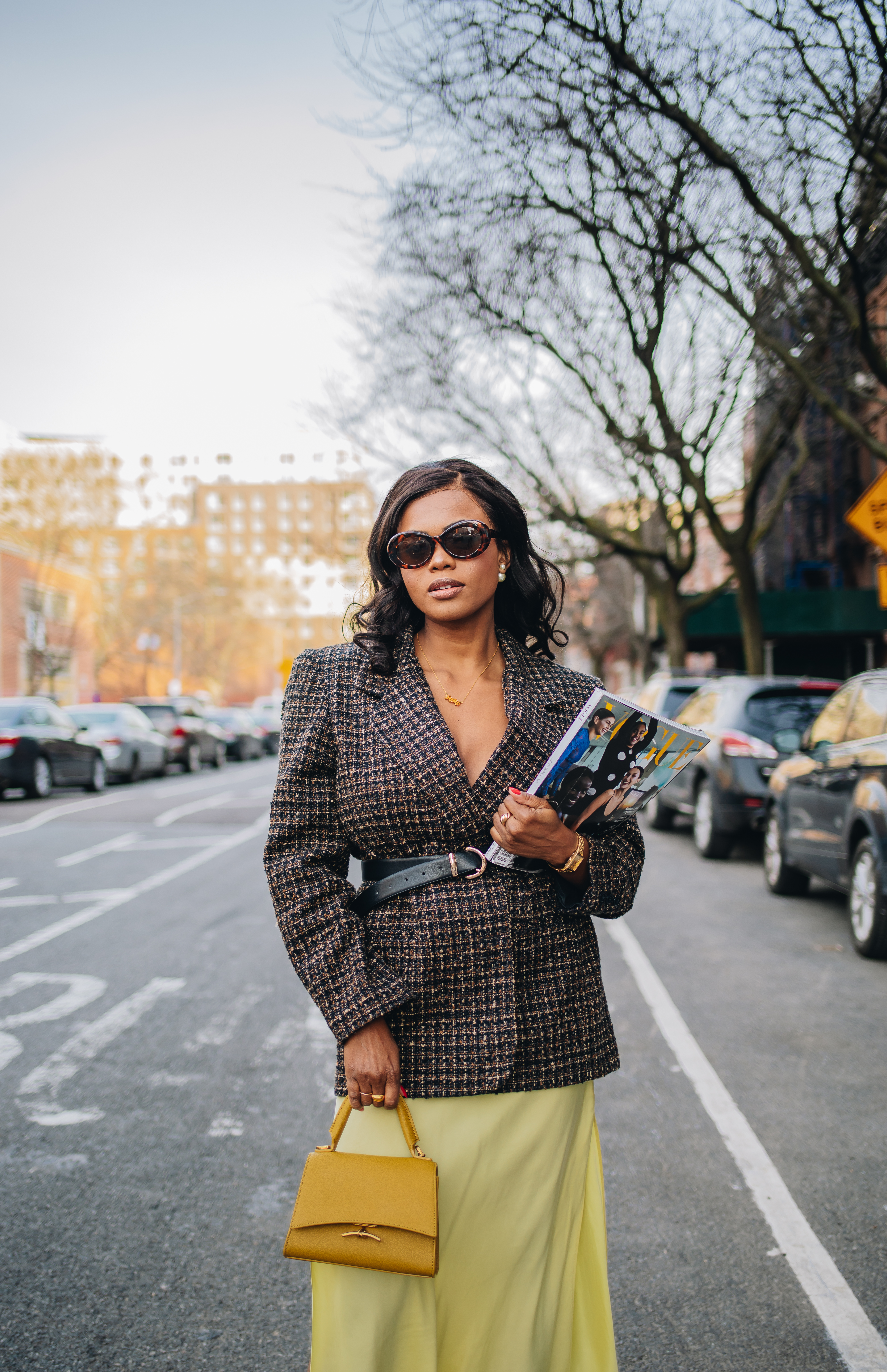 HOW TO STYLE A yellow slip skirt