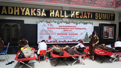 Rangkaian Perayaan Natal 2022, Kejati Sumut Gelar Donor Darah