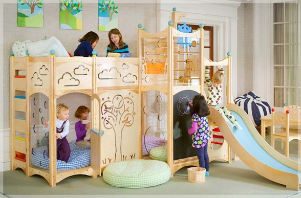 innovative kids room playbed playset object