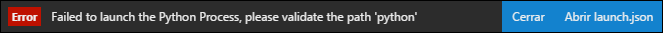VS Code error en Python Path