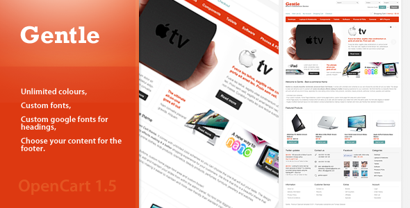 Gentle - Premium OpenCart Template - OpenCart eCommerce