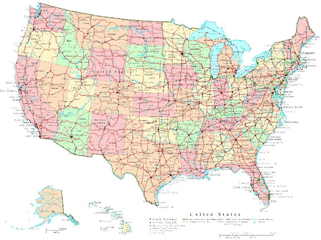 Detailed Map Of United States With Cities