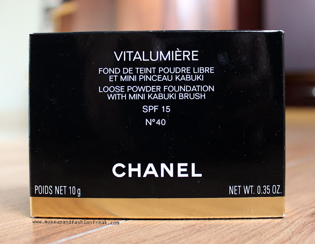 Chanel Vitalumiere Loose Powder Foundation with Mini Kabuki Brush in N 40