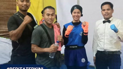 Porprov Lampung Ke IX, Atlit Dari Cabor Muay Thai Asal Way Kanan Raih Medali Pertama