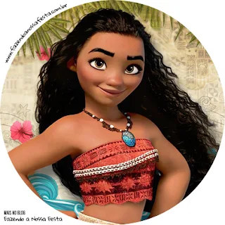 Moana Party Free Printable Wrappers and Toppers for Cupcakes. 