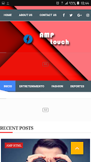 Template AMP blogger gratis AMPtouch