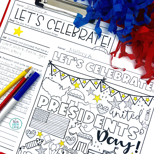 presidents day activities for upper elementary