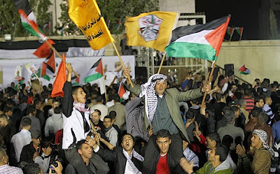 Palestinians celebrate