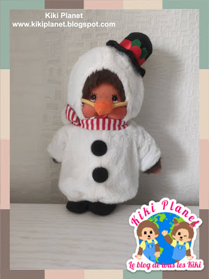 kiki monchhichi bonhomme de neige snowman