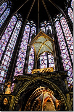 The upper chapel of the Sainte-Chapelle - Paris France