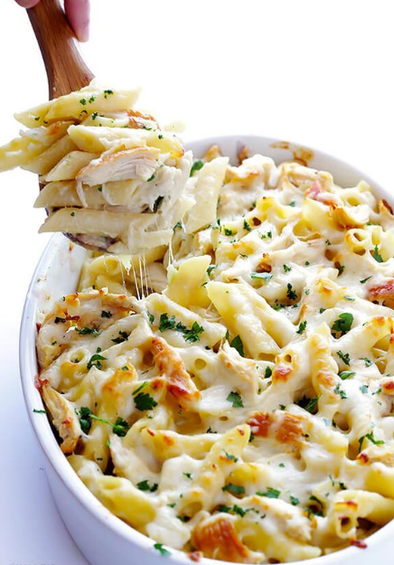 Chicken Alfredo Baked Ziti