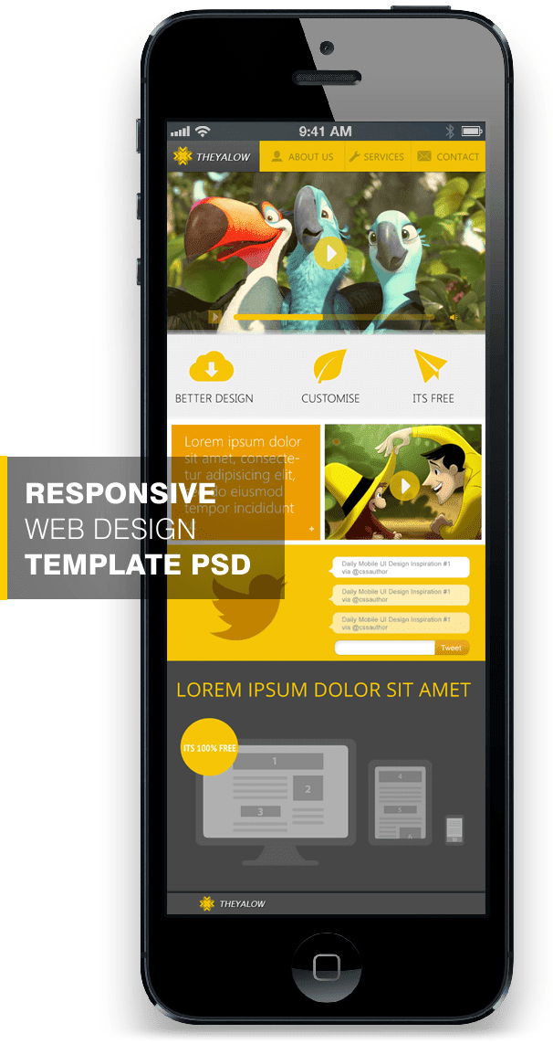 Web Design Template PSD