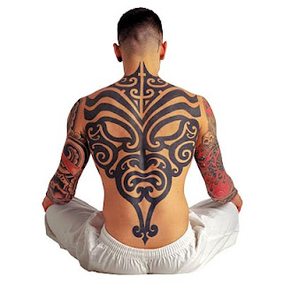 tribal tattoo design on the back