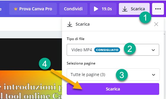 scaricare il video della introduzione