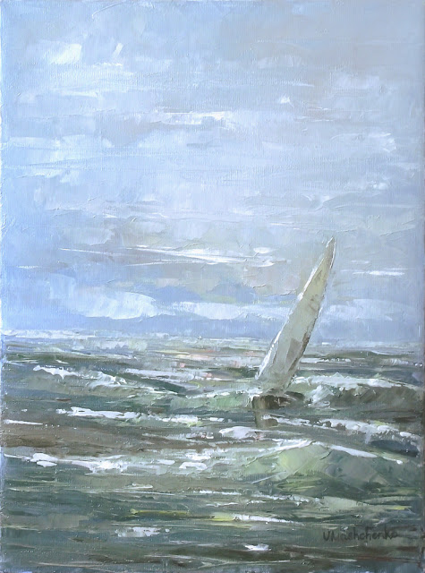 Sailboat on the waves & Vitaliy Mashchenko