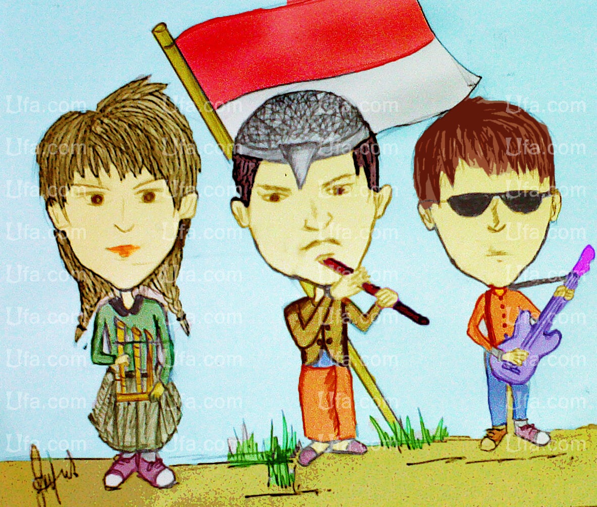 KARIKATUR BHINNEKA TUNGGAL IKA 17 Agustus Hari Kemerdekaan Indonesia