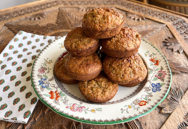 Food Lust People Love: Sweet and tender, these carrot zucchini muffins are baked with a mix of white and whole wheat flour, sweetened with honey and full of healthy vegetables!