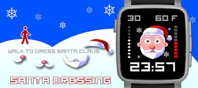 Santa dressing watchface - Pebble Time 2