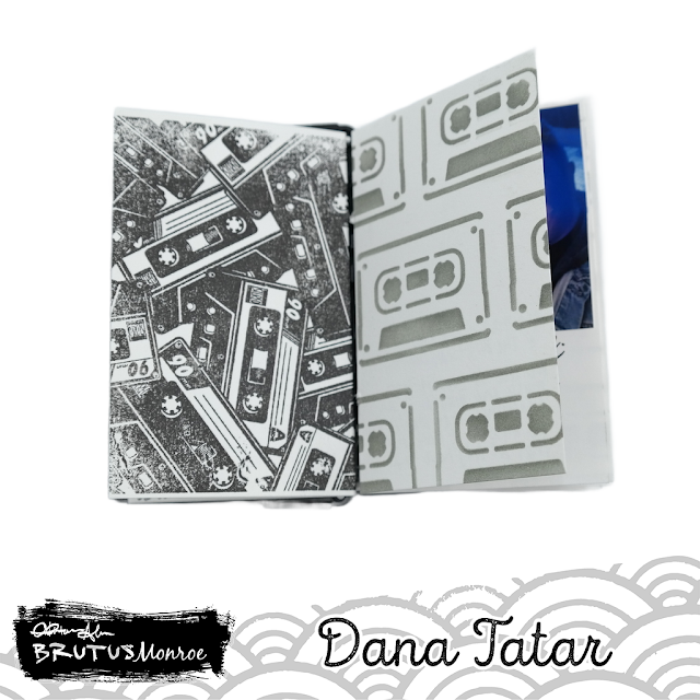 Document your concert memories like a rockstar in this Coptic stitch bound cassette tape mini album with stenciled, stamped, and embossed details.