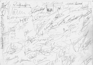 Firma de los participantes en el Torneo Abierto Internacional de 1971