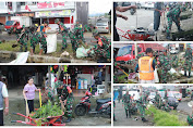 Peduli Lingkungan, Personil Kodim 1414/Tator Gotong Royong Bersama Warga Bersihkan Selokan 