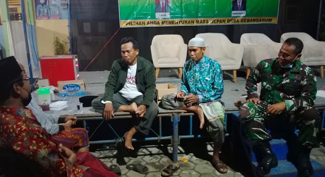 Pastikan Aman, Danramil 02/Bonang Cek TPS di Wilayah Jelang Pemungutan Suara