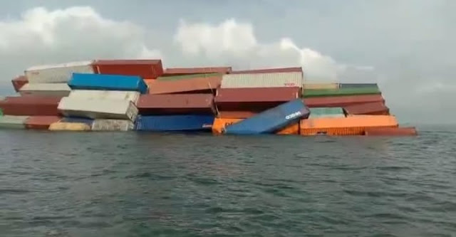 Kapal Tongkang Marcopolo 188 Memuat 195 Container Tenggelam di Perairan Karimun