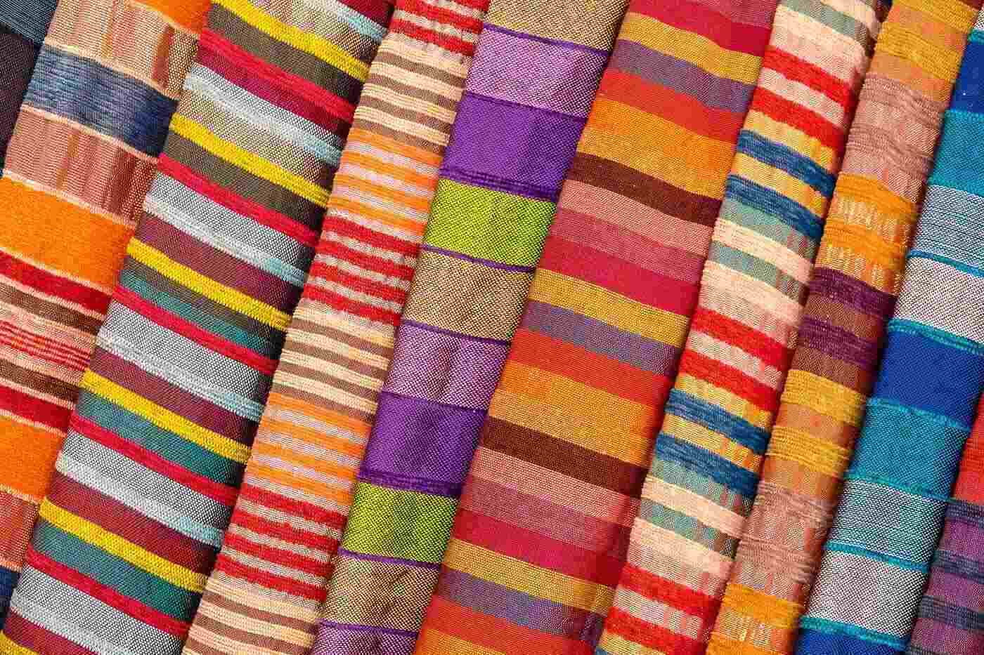 multi-coloured fabrics - fair trade vs colourful fashion