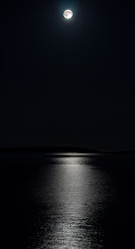 Zaglav Cres full moon sea