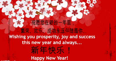 Wish happy new year in chinese language