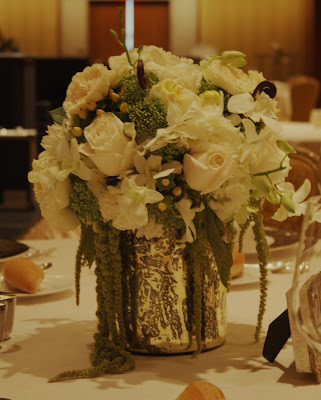  Champagne Ivory and Green were the focus of this past Friday's wedding 