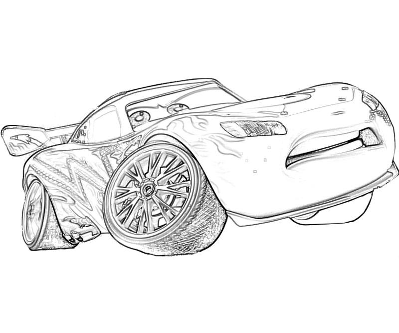Printable Cars Lightning McQueen Art Coloring Pages title=