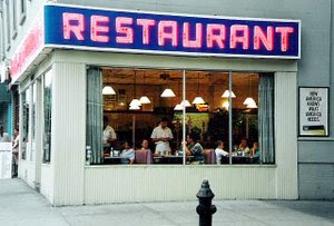 Tom's Restaurant, a restaurant in New York made familiar by Suzanne Vega and the television sitcom Seinfeld