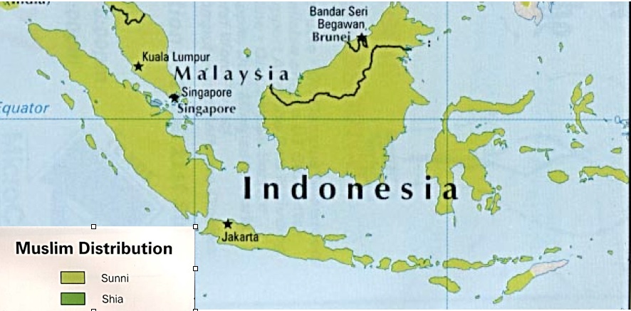  Indonesia  Map  Religion 