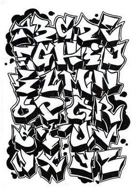 Graffiti Alphabet Letter A-Z by Dadou
