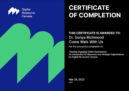 Digital Museums Canada Certificate Trans Canada Trail.