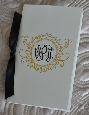 Layout Anna Wedding Program Ink Color Black Paper Natural Linen