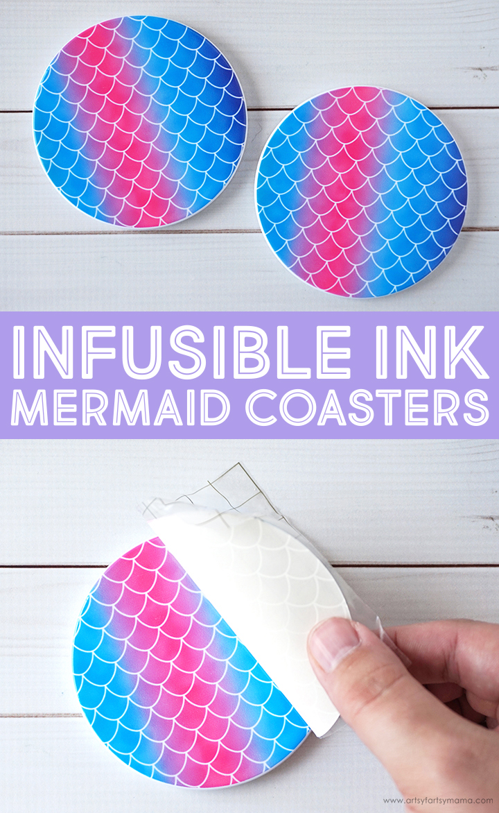 Cricut Infusible Ink Mermaid Coasters