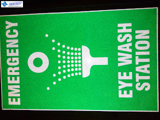 Emergency Eye Wash Station - Reflective Safety Sign